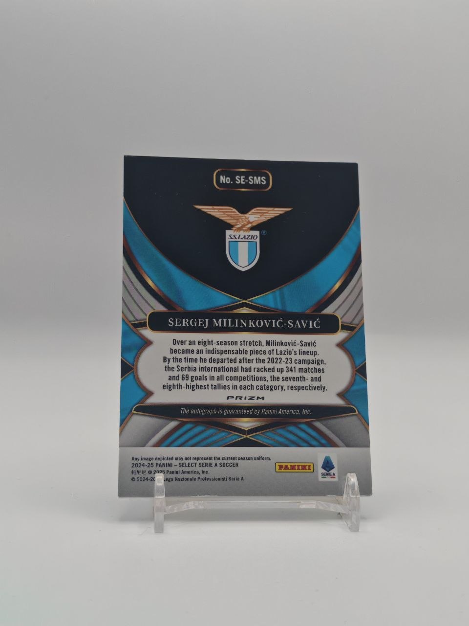 Sergej Milinković-Savić Lazio Panini Select Auto, retro