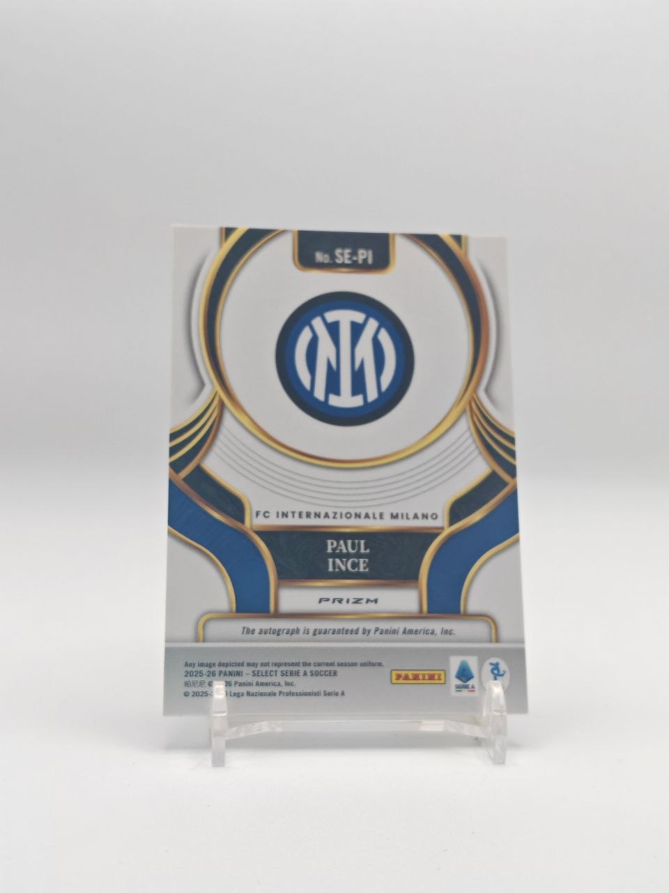 Paul Ince Inter Panini Select Auto, retro