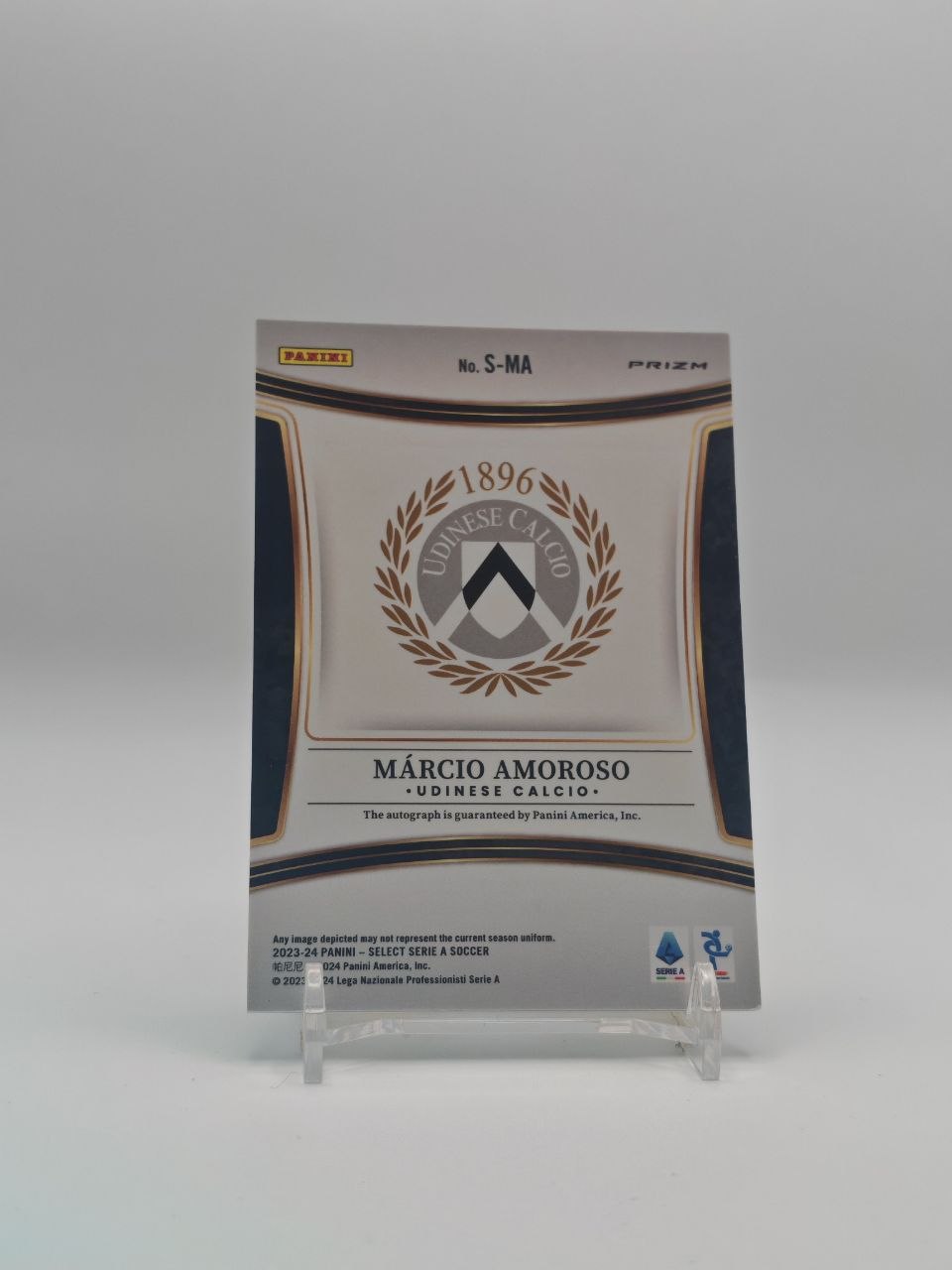 Márcio Amoroso Udinese Panini Select Auto, retro