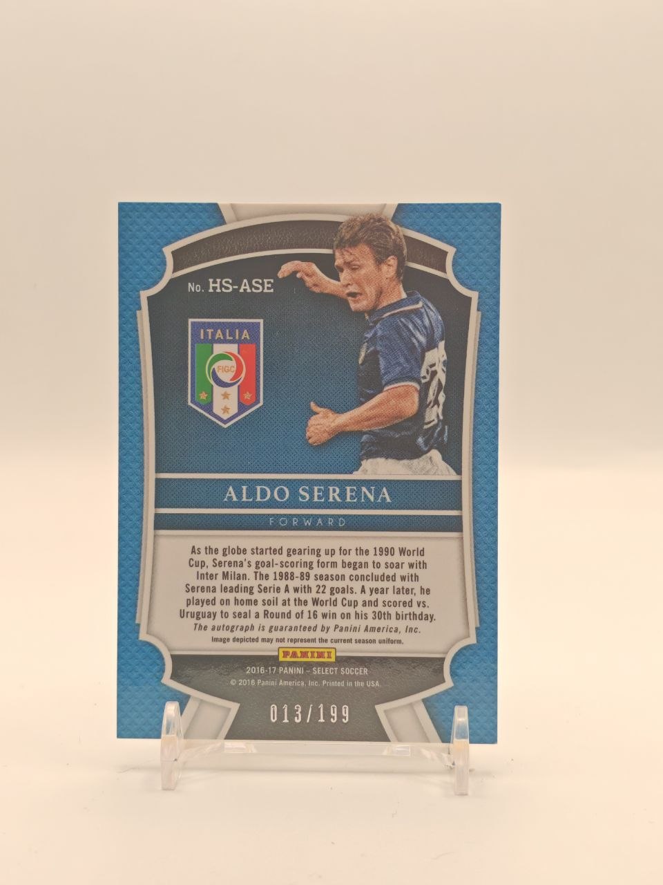 2016-17 PANINI SELECT ALDO SERENA ITALIA HISTORIC SIGNATURES AUTO 013/199