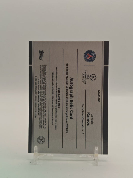 2024-25 TOPPS MUSEUM COLLECTION UCC GONÇALO RAMOS PSG AUTO RELIC 153/299