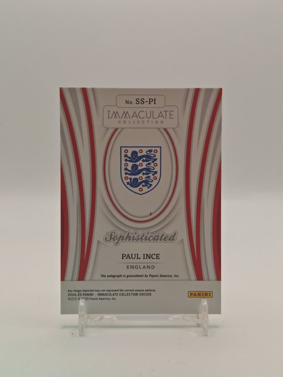 2024-25 PANINI IMMACULATE COLLECTION PAUL INCE INGHILTERRA SOPHISTICATED AUTO