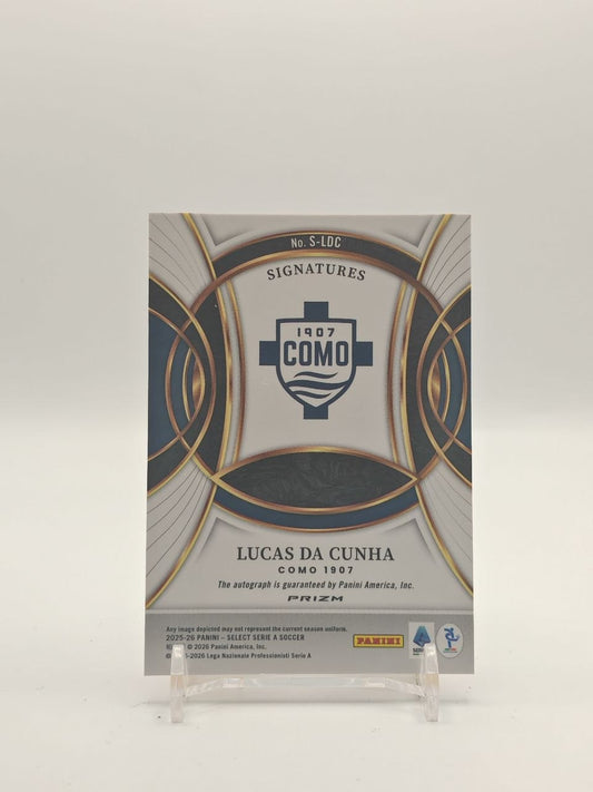 2025-26 PANINI SELECT SERIE A LUCAS DA CUNHA COMO SIGNATURES AUTO