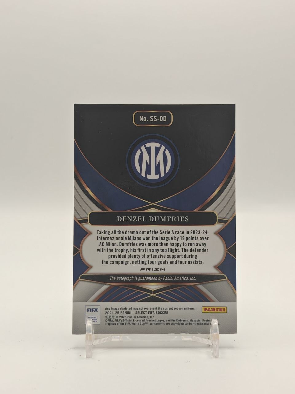 2024-25 PANINI SELECT FIFA DENZEL DUMFRIES INTER AUTO