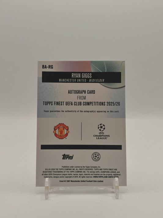 2025-26 TOPPS FINEST UEFA CLUB COMPETITIONS RYAN GIGGS MANCHESTER UNITED AUTO 31/50