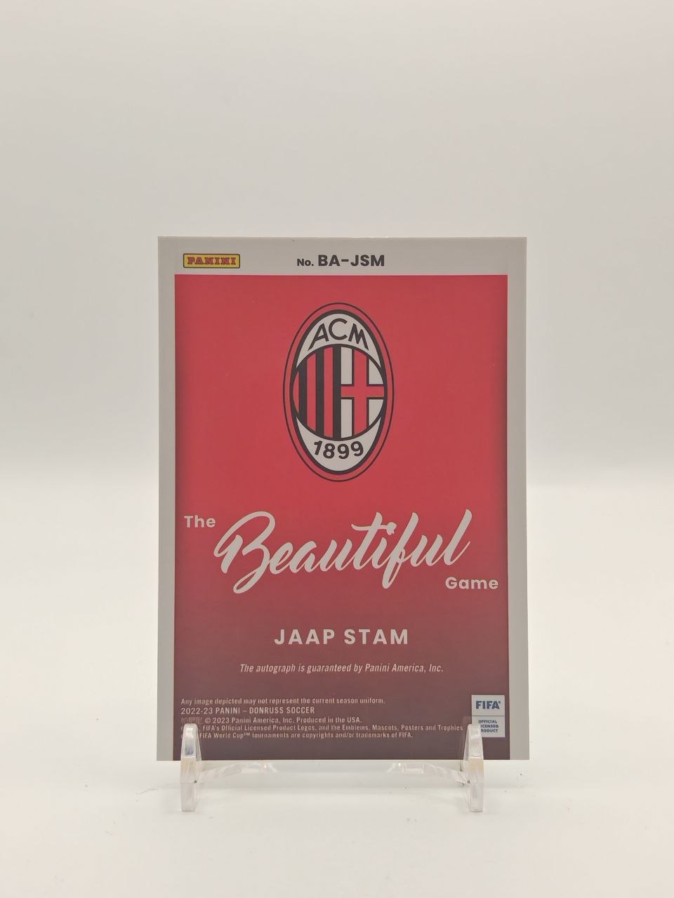2022-23 PANINI DONRUSS JAAP STAM MILAN THE BEAUTIFUL GAME AUTO