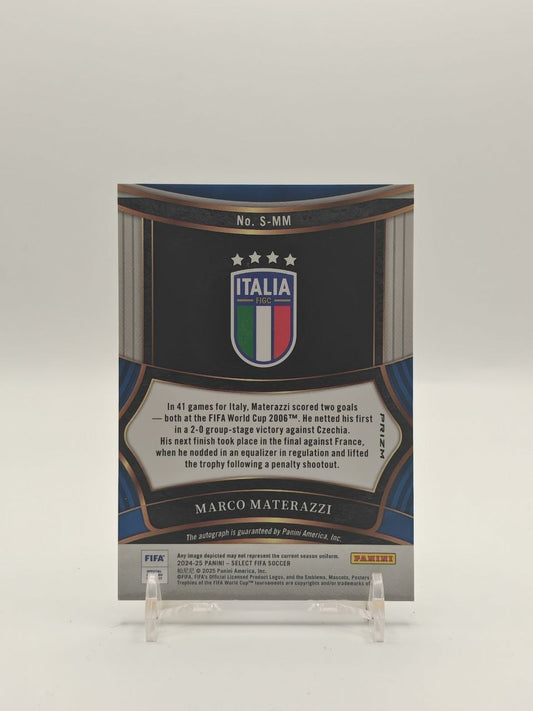 2024-25 PANINI SELECT FIFA MARCO MATERAZZI ITALIA SIGNATURES AUTO