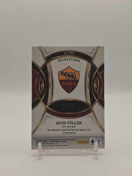 2025-26 PANINI SELECT SERIE A RUDI VÖLLER ROMA SIGNATURES AUTO 10/49