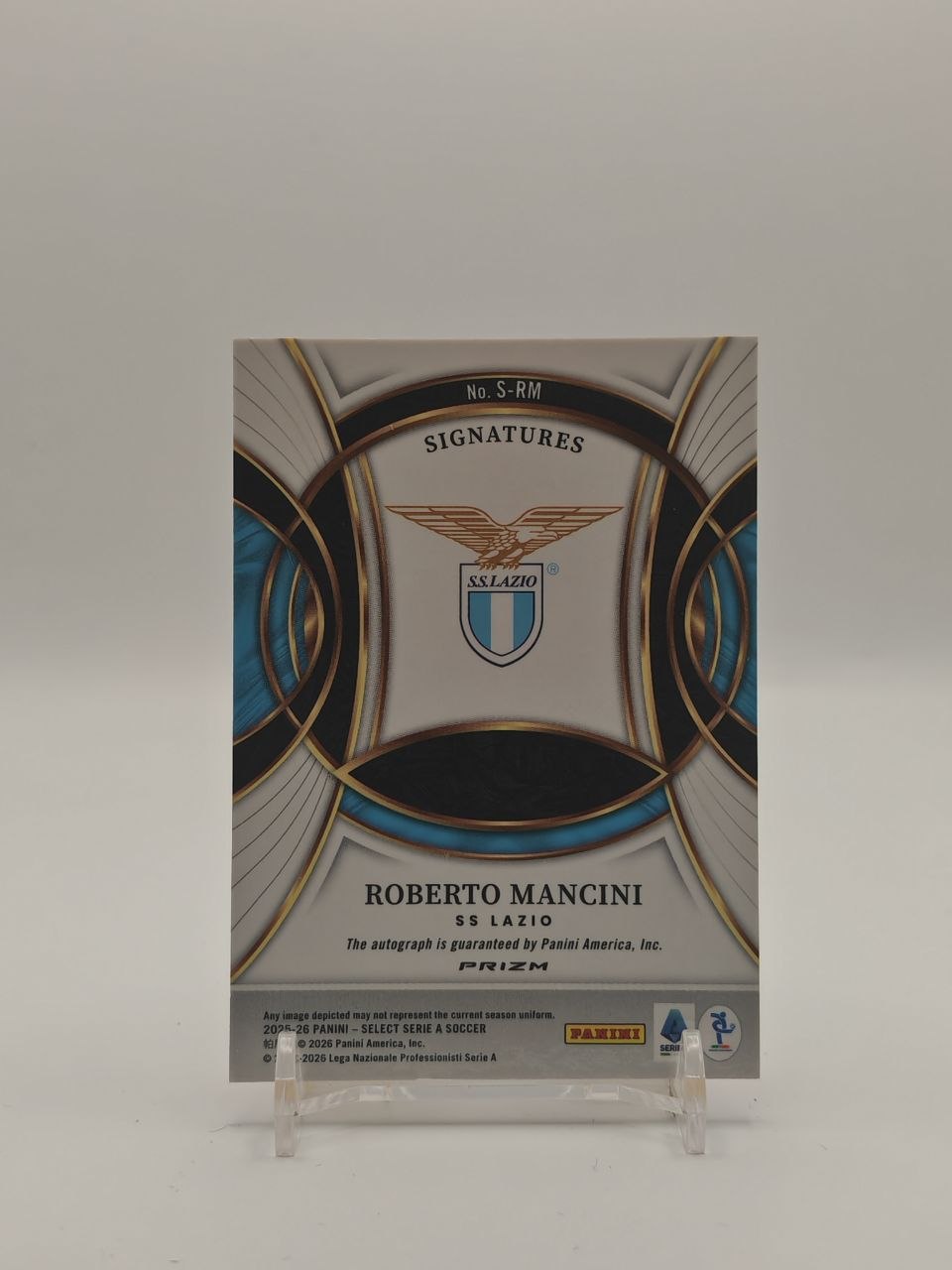 2025-26 PANINI SELECT SERIE A ROBERTO MANCINI LAZIO SIGNATURES AUTO