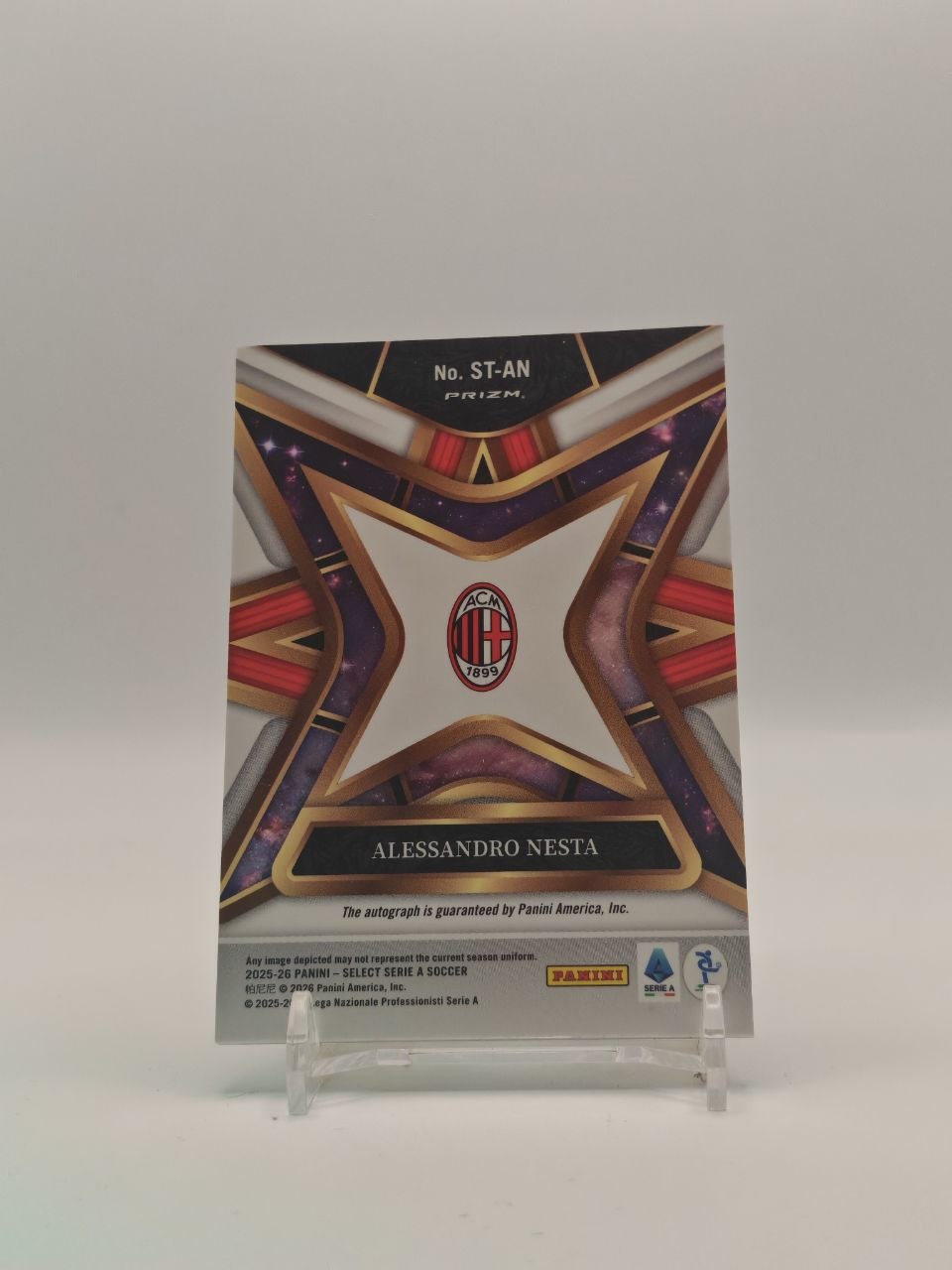 2025-26 PANINI SELECT SERIE A ALESSANDRO NESTA MILAN STELLAR AUTO