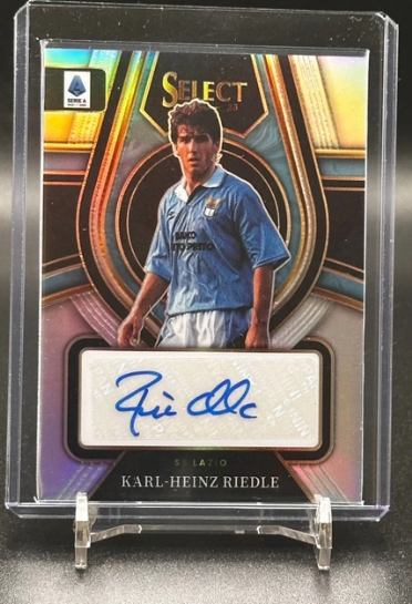 Karl-Heinz Riedle Auto Panini Select Serie A 2022-23 Signatures SS Lazio Prizm