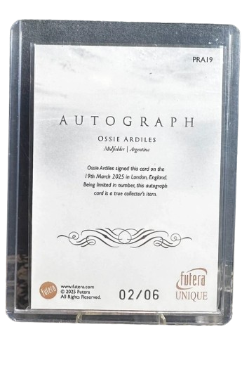 Osvaldo Ardiles Autographe /6 – Futera Unique Prestige 2025 Argentine