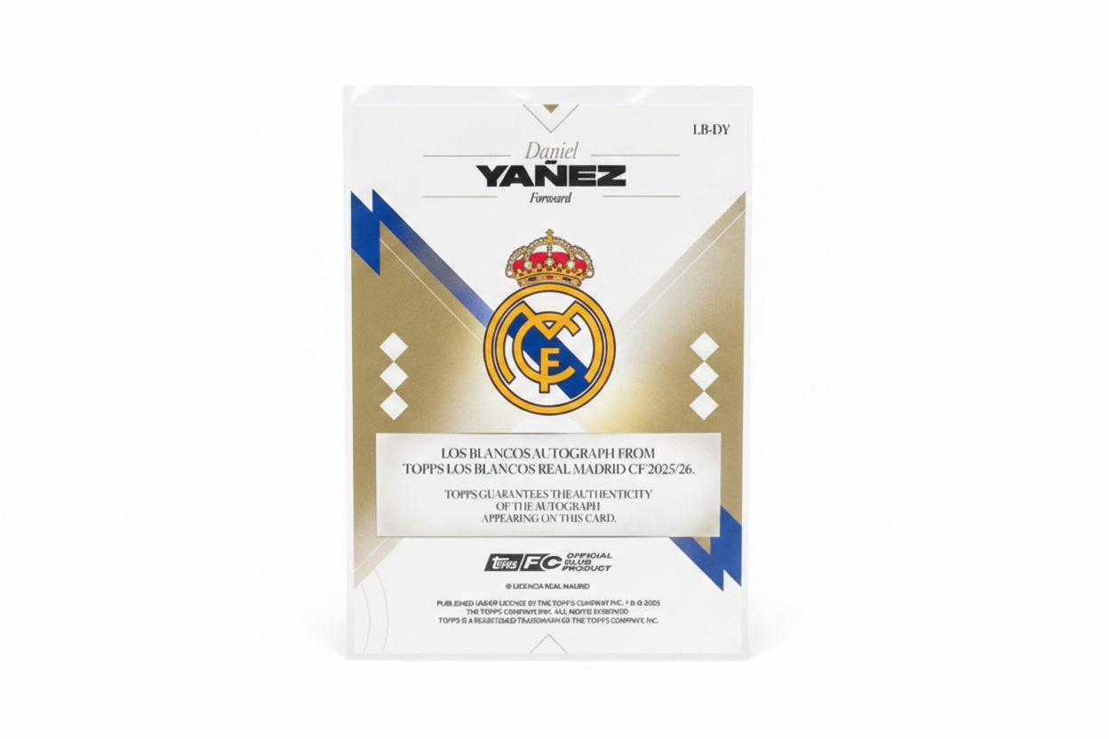 Daniel Yañez 2025-26 Topps Los Blancos Real Madrid CF Autograph LB-DY - Retro