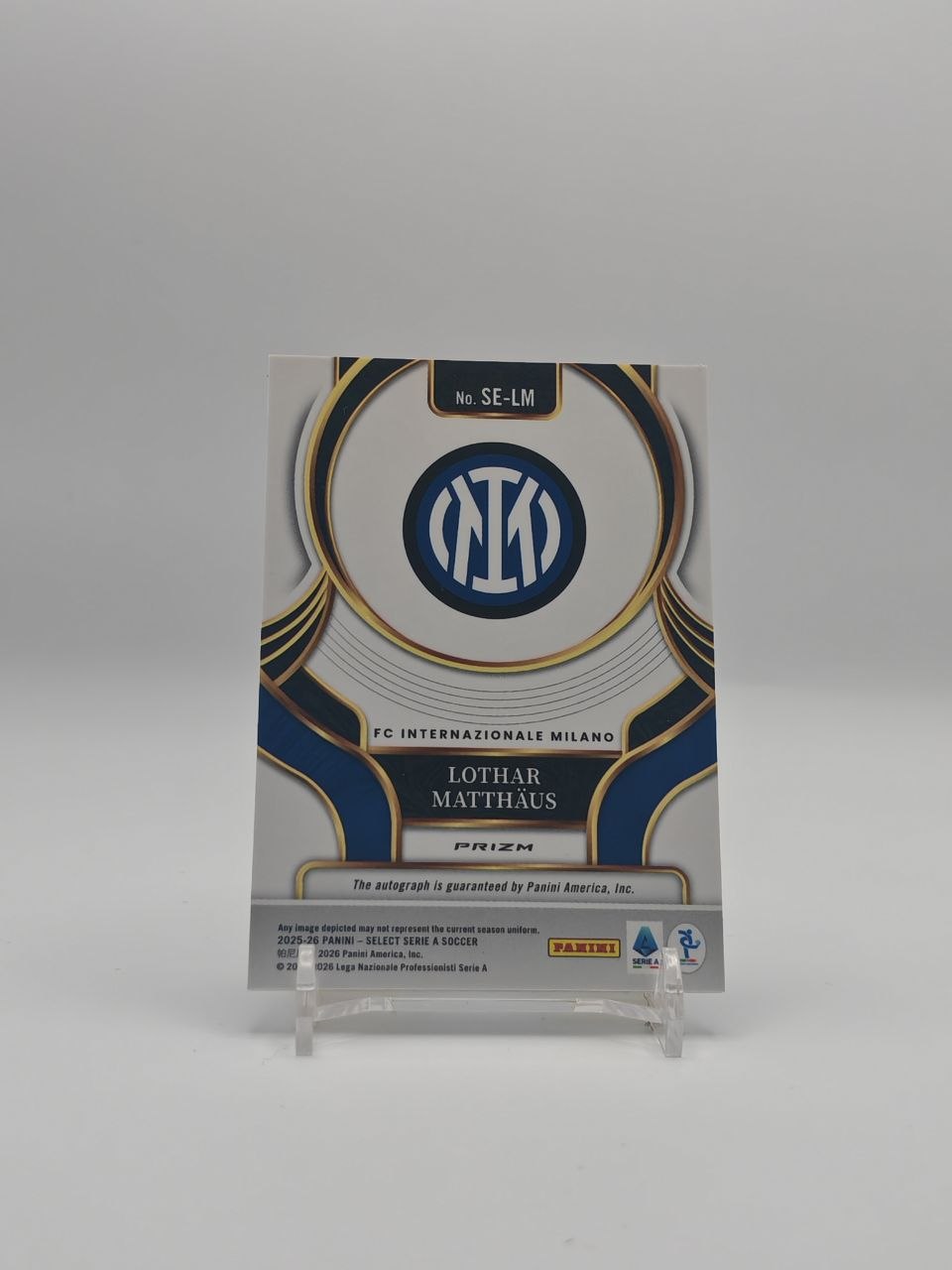 Lothar Matthäus Inter Panini Select Serie A Auto, retro