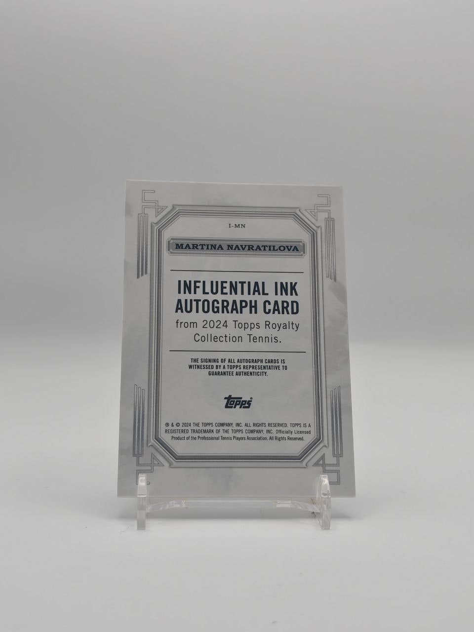 Martina Navratilova Topps Royalty Influential Ink Auto 06/75, retro