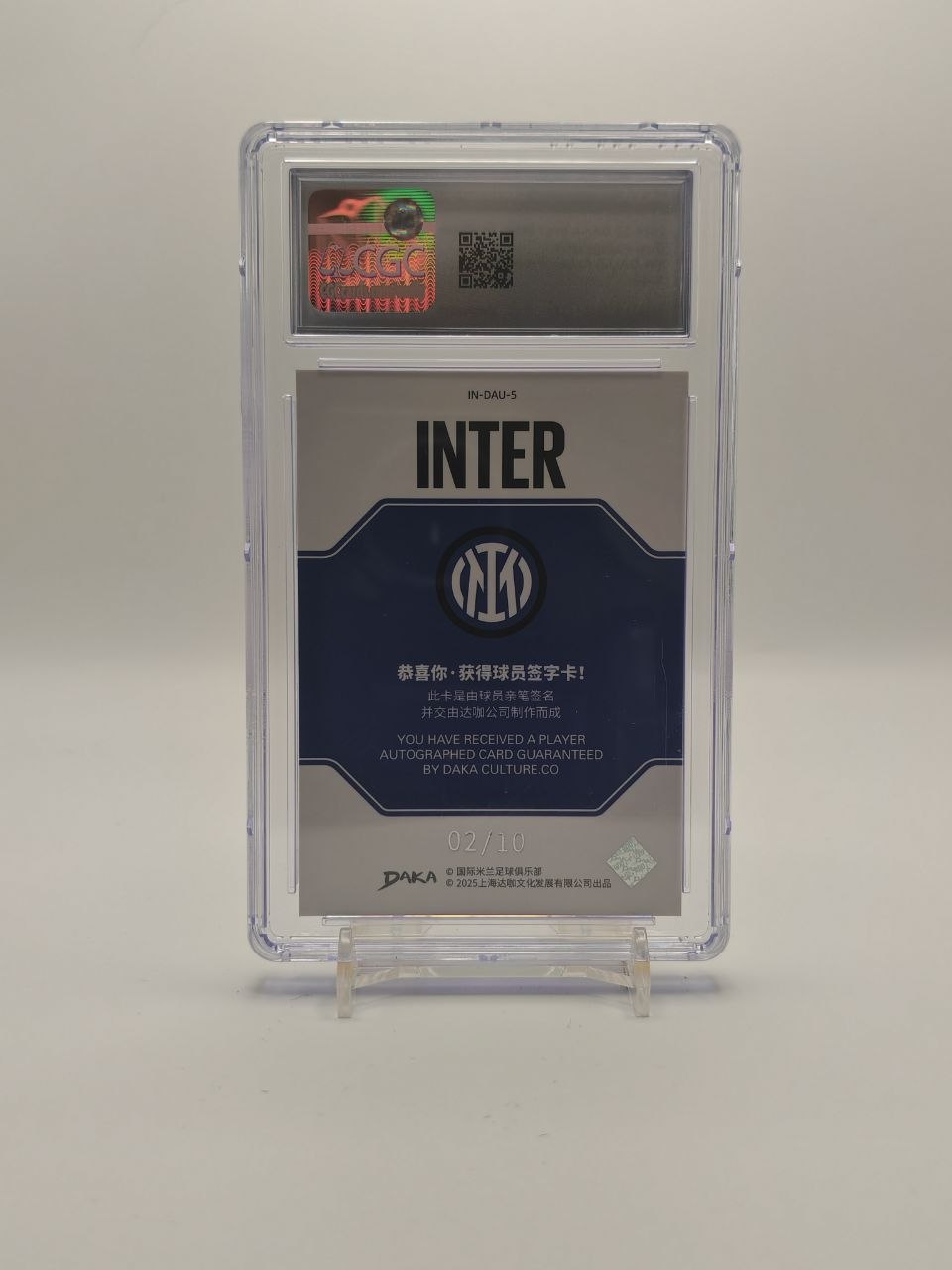 2024-25 DAKA INTER MILAN INEFFABLE KRISTJAN ASLLANI DAVIDE FRATTESI DUAL AUTOGRAPHS SILVER AUTO 02/10 CGC 10