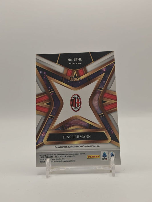 2025-26 PANINI SELECT SERIE A JENS LEHMANN MILAN STELLAR AUTO 16/25