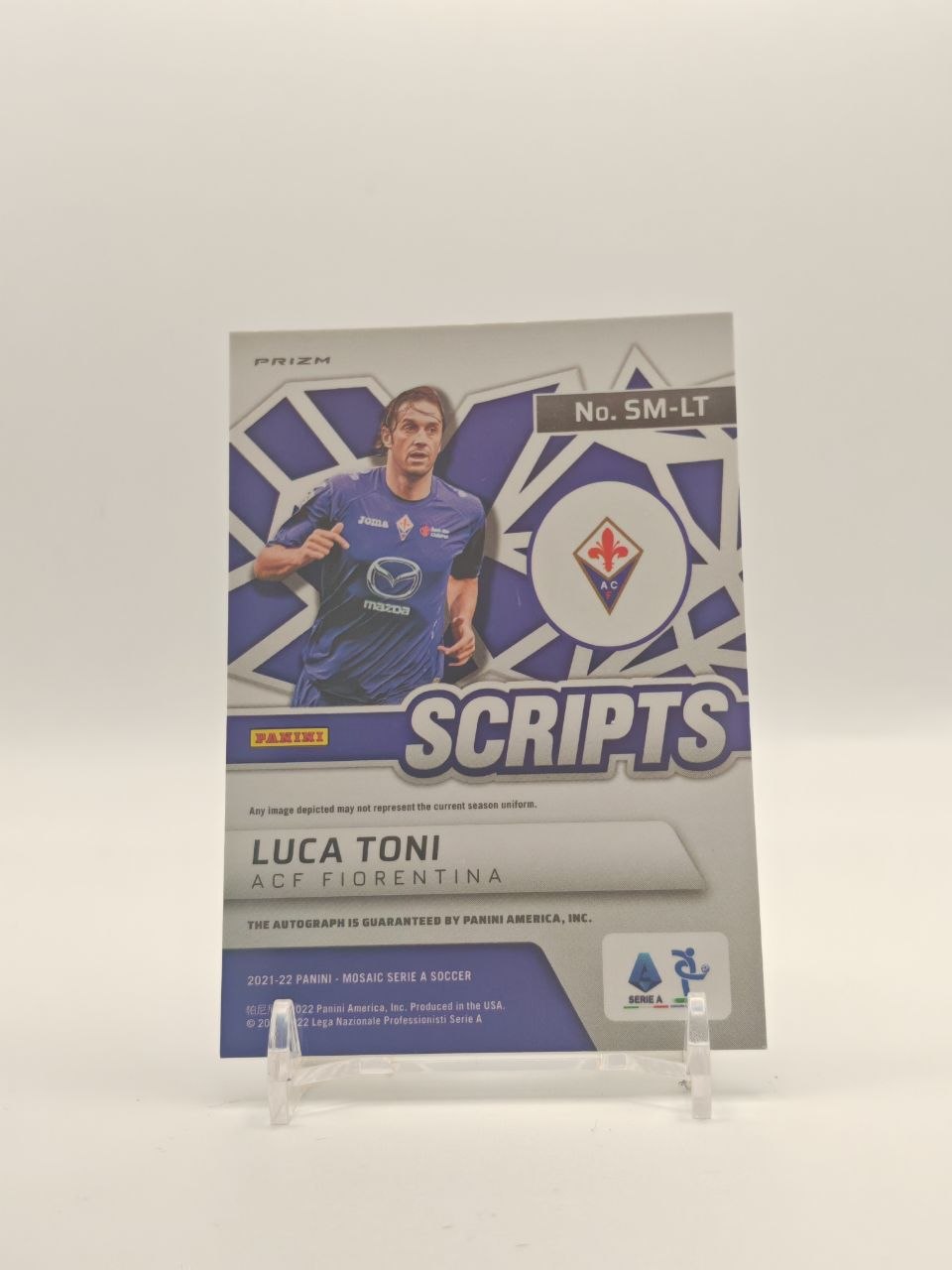 2021-22 PANINI MOSAIC SERIE A LUCA TONI FIORENTINA SCRIPTS AUTO