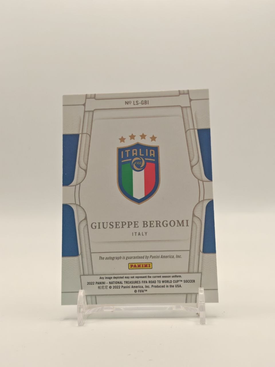 2022 PANINI NATIONAL TREASURES FIFA ROAD TO WORLD CUP GIUSEPPE BERGOMI ITALIA LEGENDARY SIGNATURES AUTO 32/99