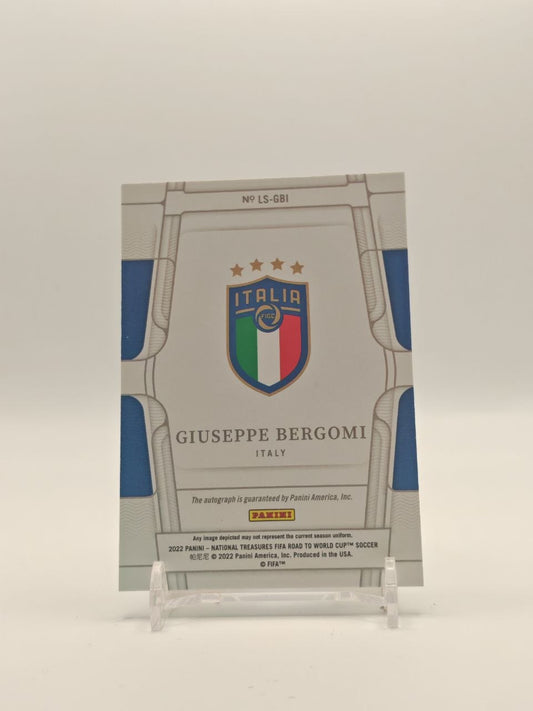 2022 PANINI NATIONAL TREASURES FIFA ROAD TO WORLD CUP GIUSEPPE BERGOMI ITALIA LEGENDARY SIGNATURES AUTO 32/99
