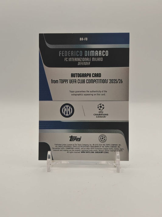 2025-26 TOPPS UEFA CLUB COMPETITIONS FEDERICO DIMARCO INTER AUTO 19/75