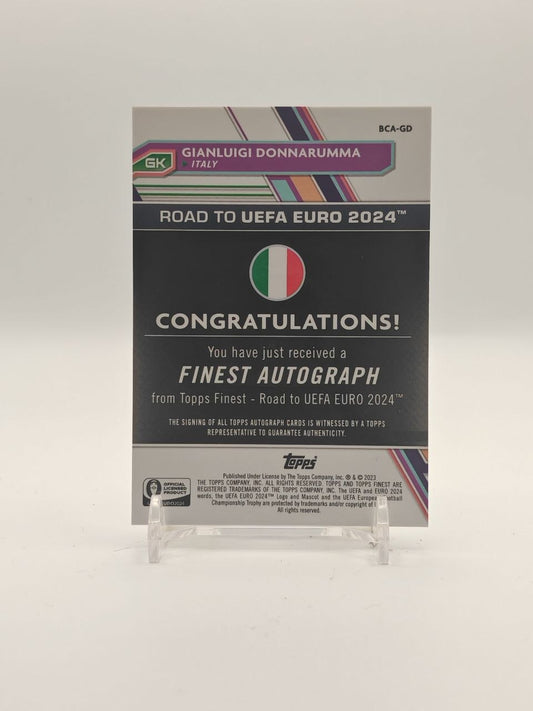 2023 TOPPS FINEST ROAD TO UEFA EURO 2024 GIANLUIGI DONNARUMMA ITALIA AUTO