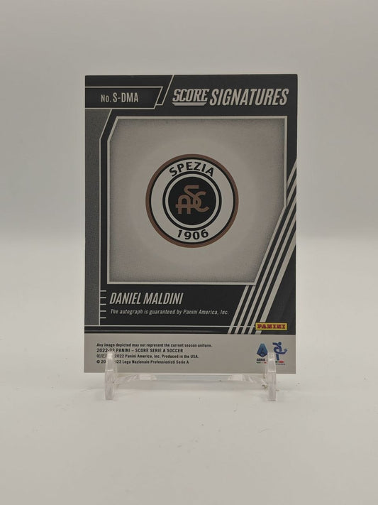 2022-23 PANINI SCORE SERIE A DANIEL MALDINI SPEZIA SCORE SIGNATURES AUTO 01/39
