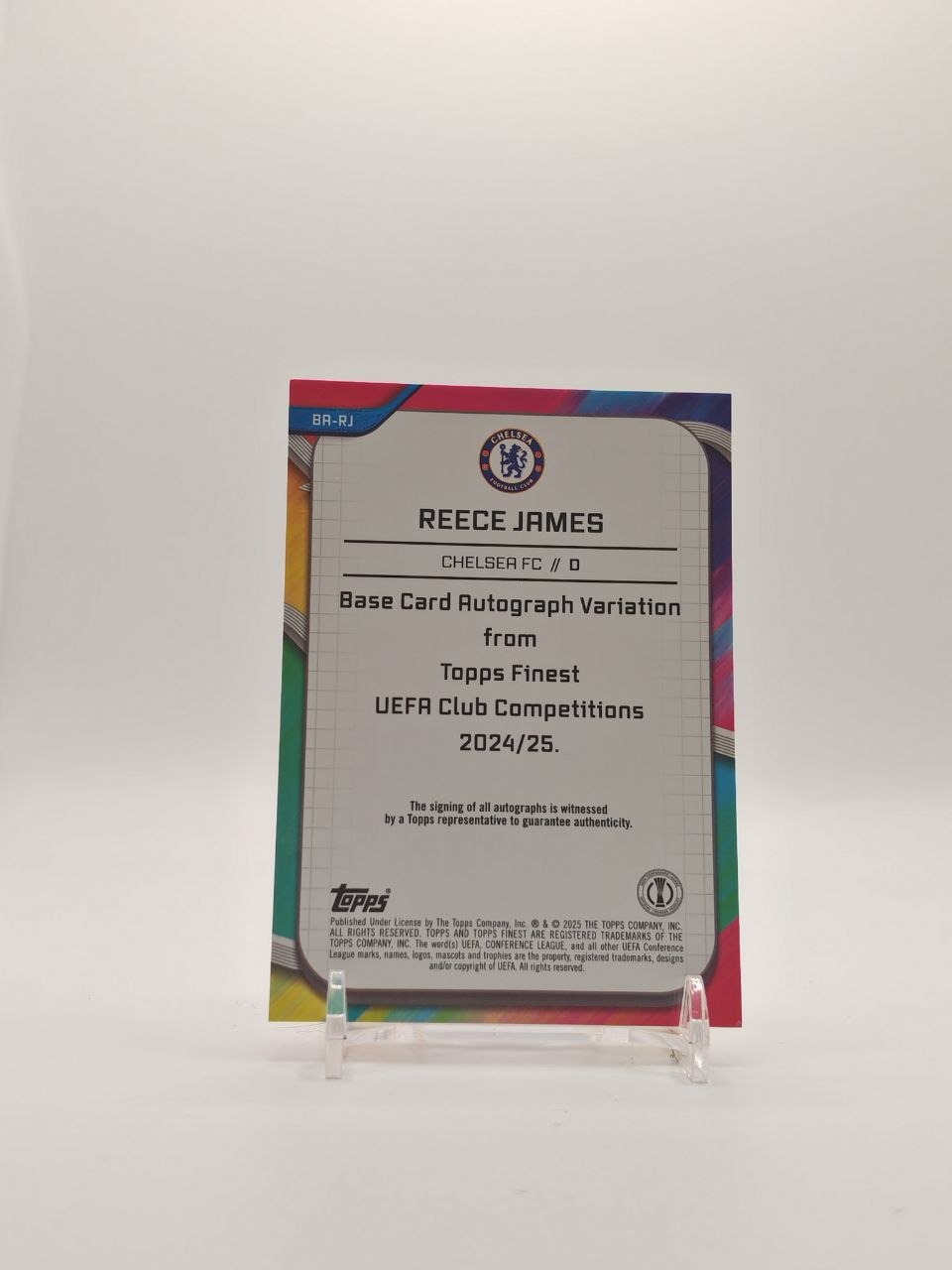 2024-25 TOPPS FINEST UEFA CLUB COMPETITIONS REECE JAMES CHELSEA AUTO 036/125
