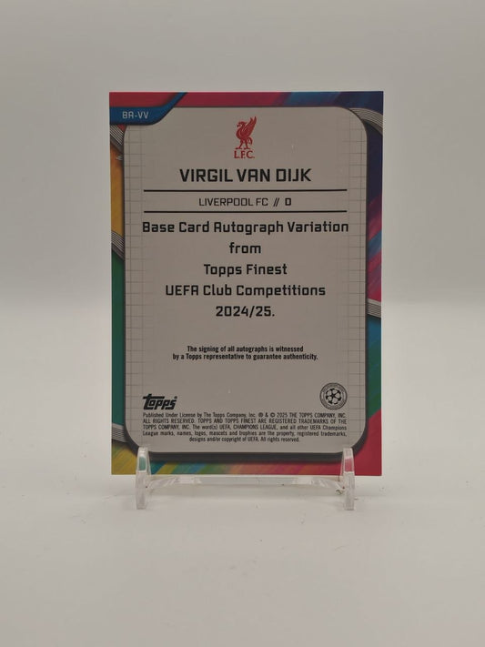 2024-25 TOPPS FINEST UEFA CLUB COMPETITIONS VIRGIL VAN DIJK LIVERPOOL AUTO 38/99