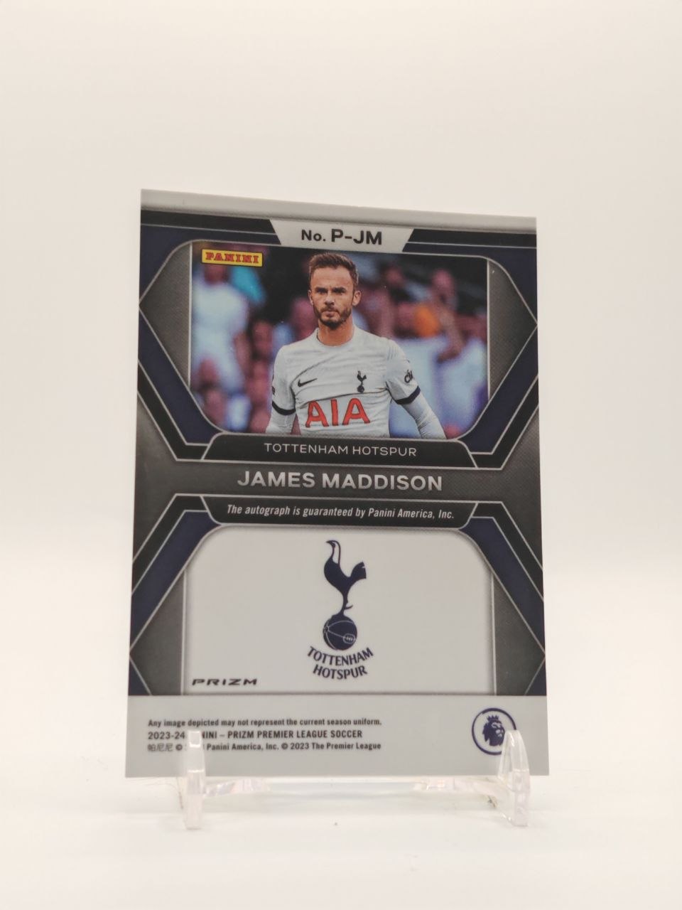 2023-24 PANINI PRIZM PREMIER LEAGUE JAMES MADDISON TOTTENHAM PENMANSHIP AUTO