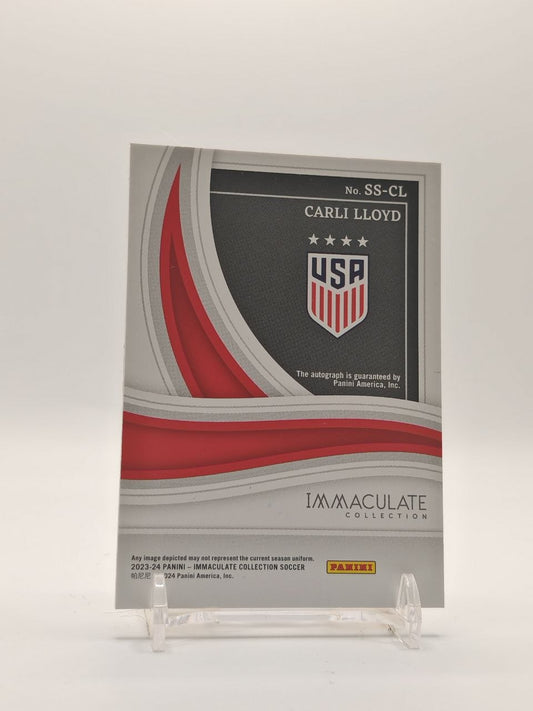 2023-24 PANINI IMMACULATE COLLECTION CARLI LLOYD USA AUTO 21/99