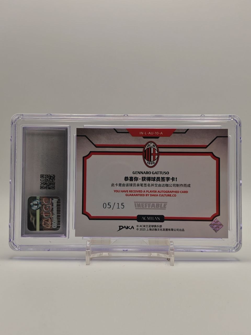 2024-25 DAKA AC MILAN GENNARO GATTUSO INEFFABLE AUTO SILVER 05/15