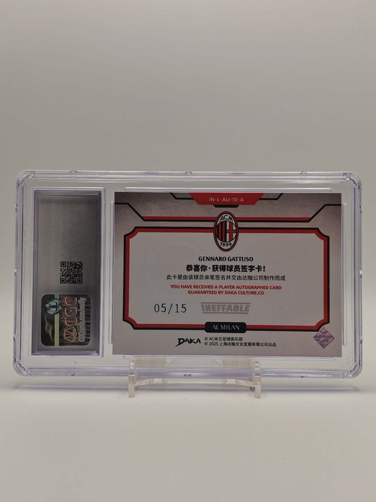 2024-25 DAKA AC MILAN GENNARO GATTUSO INEFFABLE AUTO SILVER 05/15