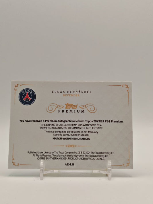 Lucas Hernández Topps PSG Premium Auto Relic 27/30, retro