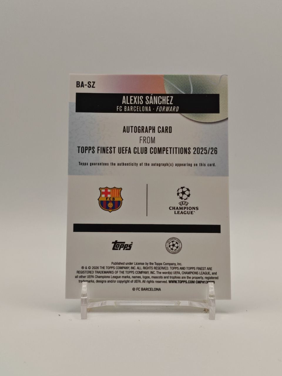 Alexis Sánchez Topps Finest auto 227/250 retro