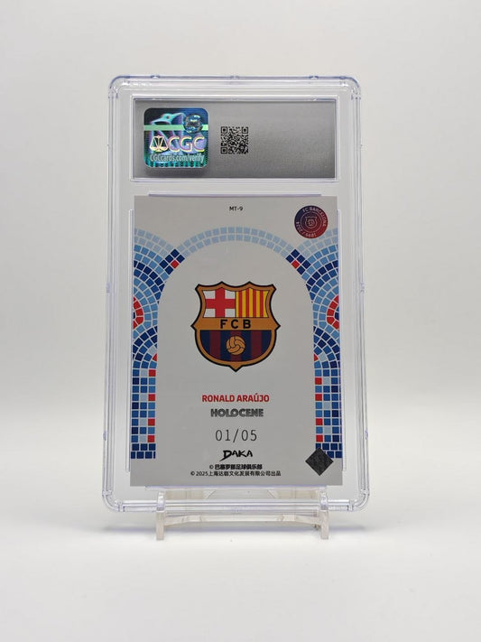Ronald Araújo Daka Barcellona Holocene Mosaic Tile Gold 01/05 CGC Gem Mint 10, retro