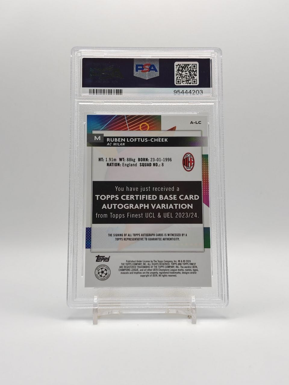 Ruben Loftus-Cheek Topps Finest Auto PSA Gem Mint 10 retro