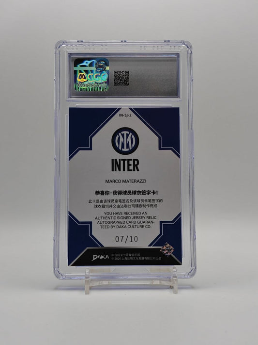 Marco Materazzi Daka Ineffable Auto Patch Silver 07/10 CGC 9 retro