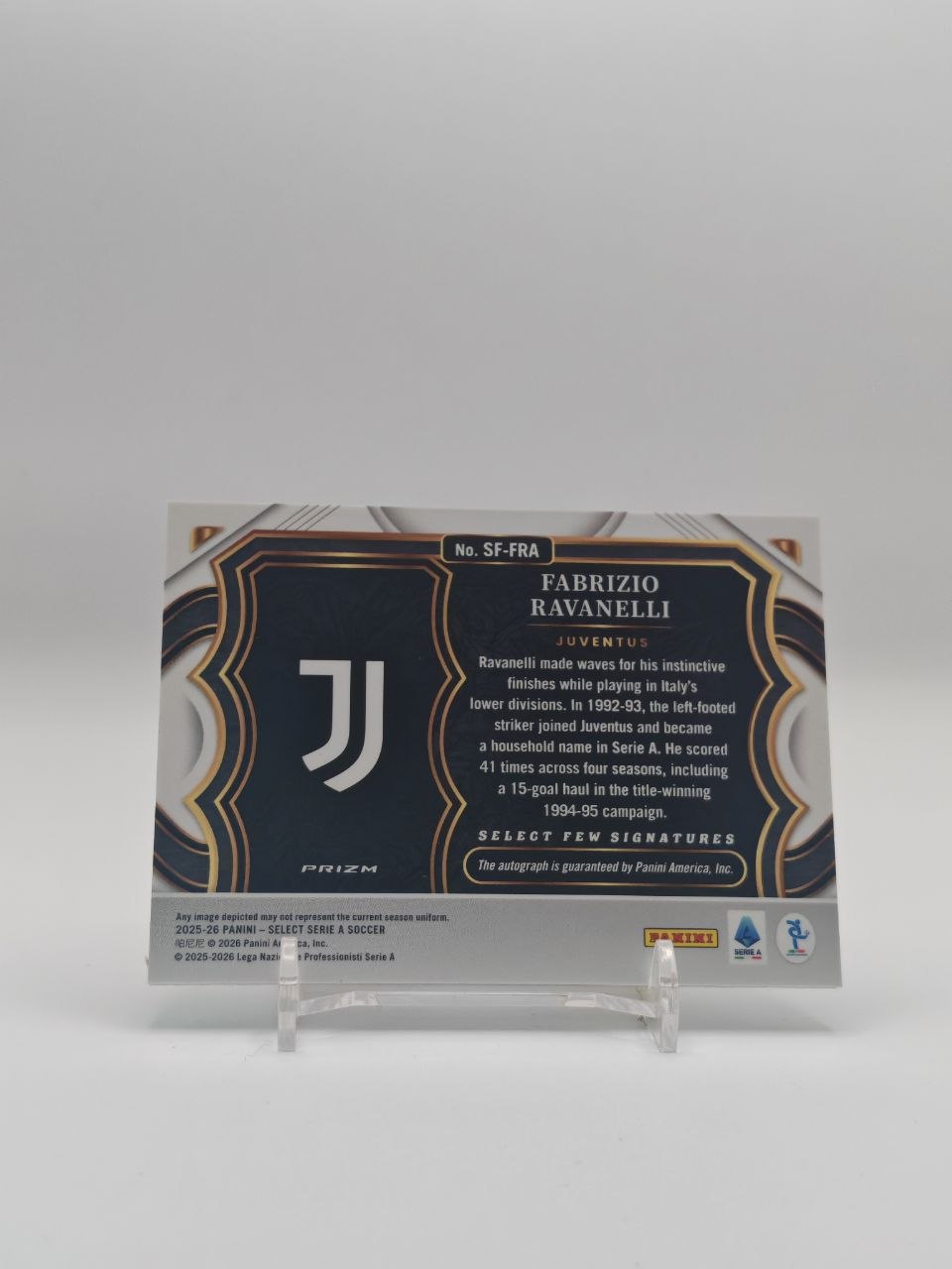 Fabrizio Ravanelli Select Few Signatures Auto, retro