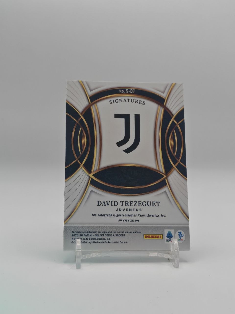 David Trezeguet Panini Select Signatures Auto, retro