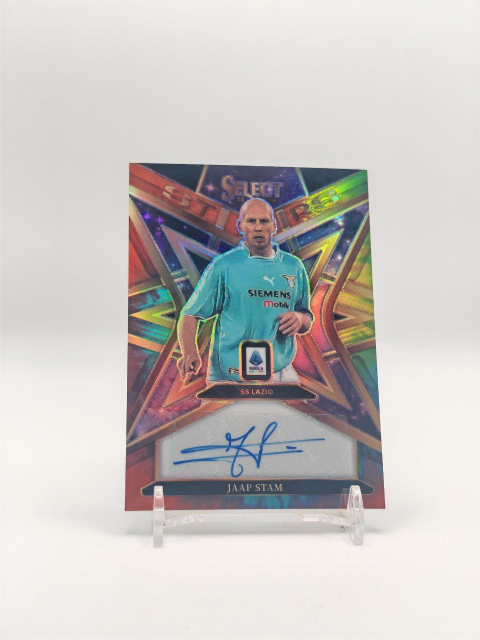 Jaap Stam Lazio Panini Select Auto, fronte