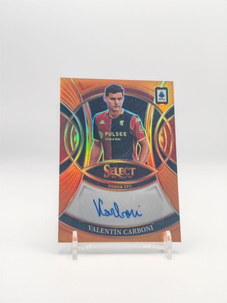 Valentín Carboni Select Signatures Auto Orange 49/49, fronte