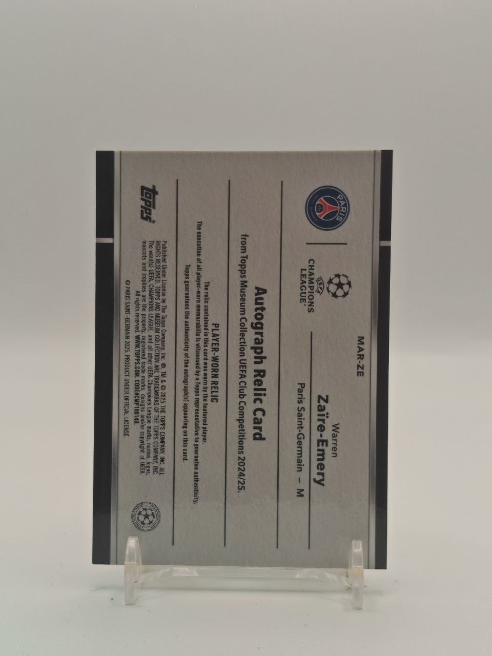 Warren Zaïre-Emery PSG Museum Auto Relic 95/99, retro