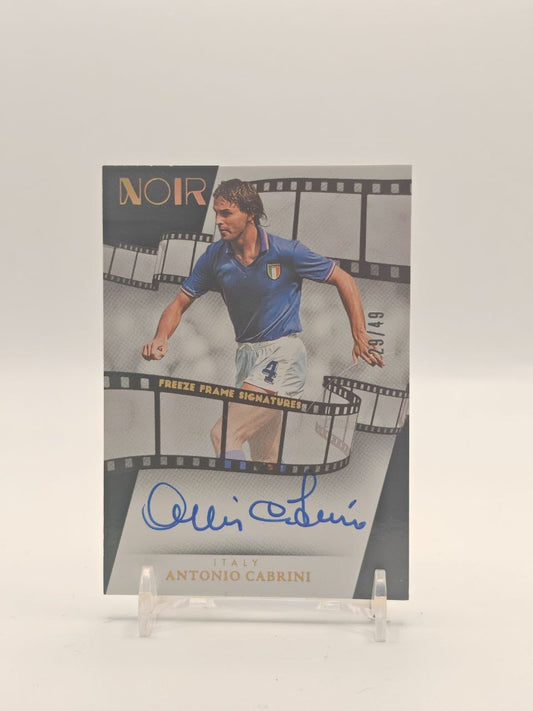 Antonio Cabrini Italia Noir Freeze Frame Signatures Auto 29/49, fronte