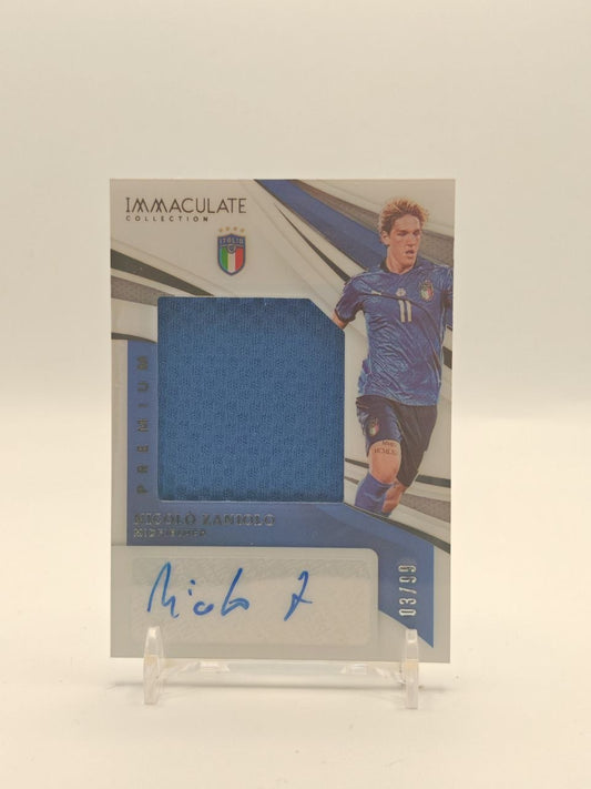2021 PANINI IMMACULATE COLLECTION NICOLÒ ZANIOLO ITALIA AUTO RELIC 03/99