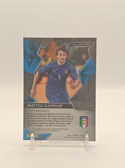 2016-17 PANINI SPECTRA MATTEO DARMIAN ITALIA AUTO RELIC 089/199