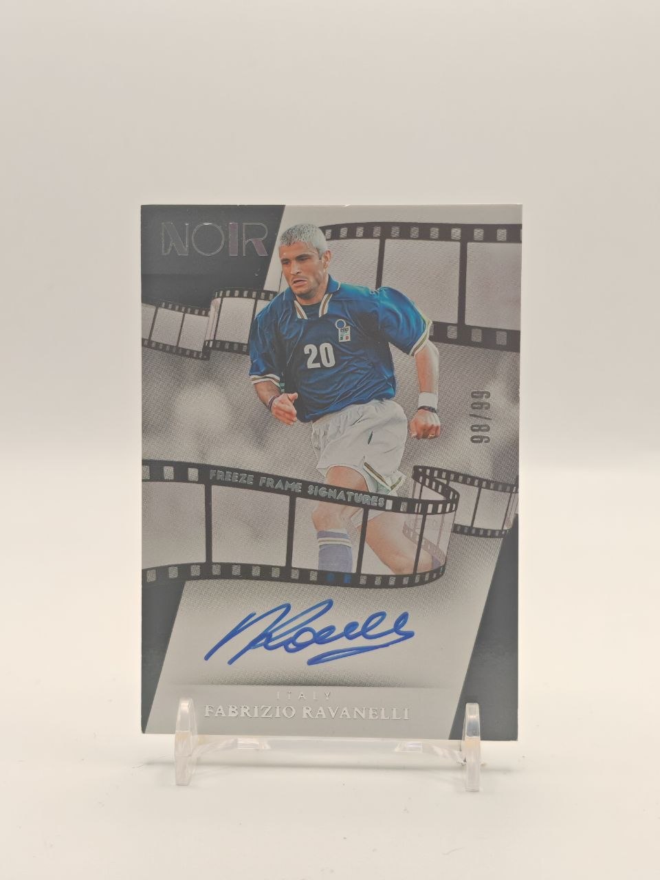 2024-25 PANINI NOIR FABRIZIO RAVANELLI ITALIA FREEZE FRAME SIGNATURES AUTO 98/99