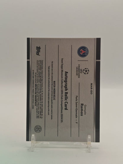 2024-25 TOPPS MUSEUM COLLECTION UCC GONÇALO RAMOS PSG AUTO RELIC 153/299