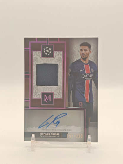 2024-25 TOPPS MUSEUM COLLECTION UCC GONÇALO RAMOS PSG AUTO RELIC 153/299