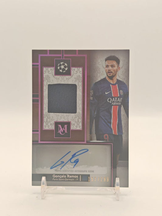 2024-25 TOPPS MUSEUM COLLECTION UCC GONÇALO RAMOS PSG AUTO RELIC 153/299